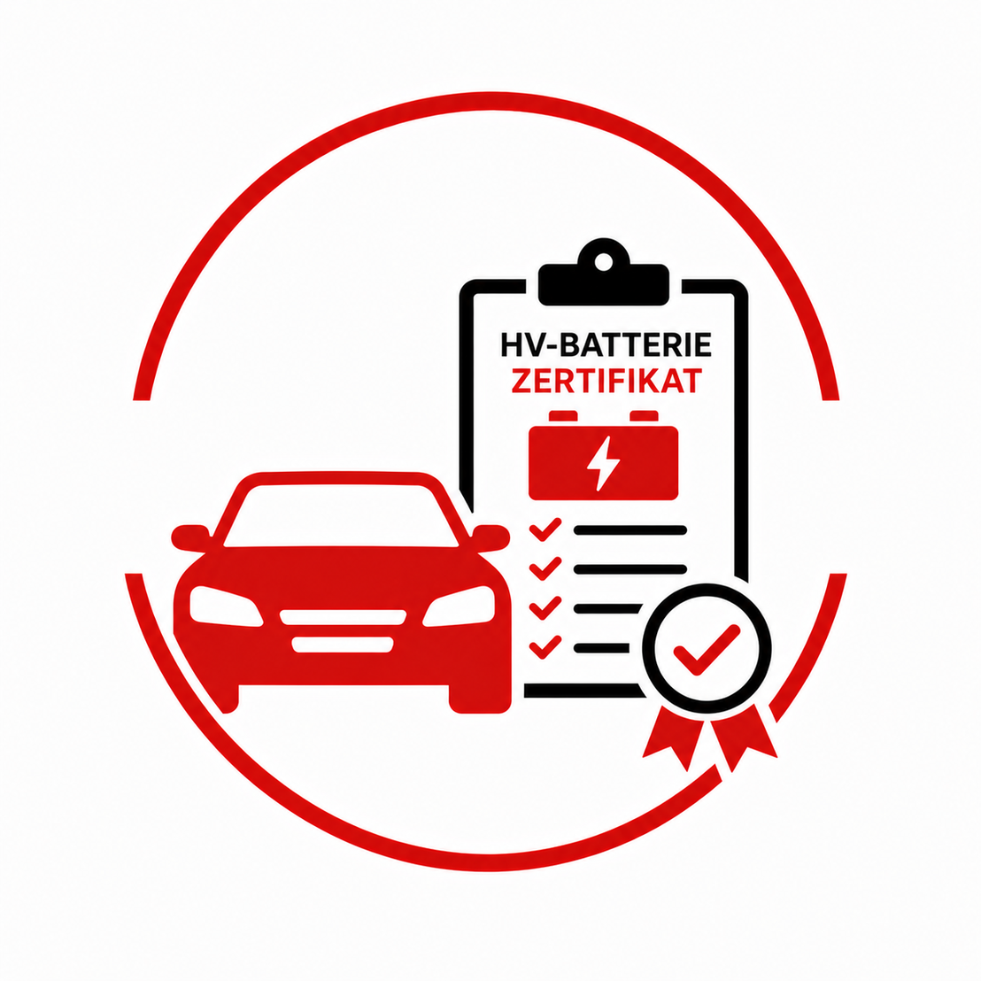 Elektroauto wird in einer Werkstatt an der Batterie geprüft