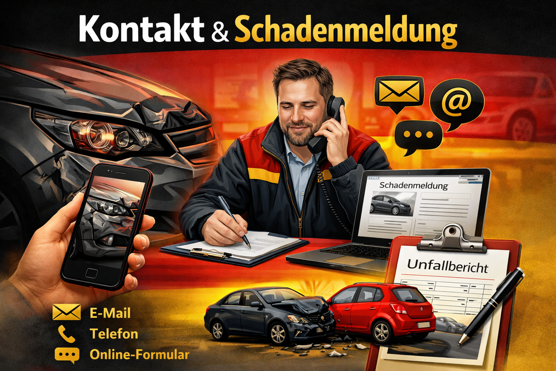 Autobesitzer meldet telefonisch einen Unfallschaden