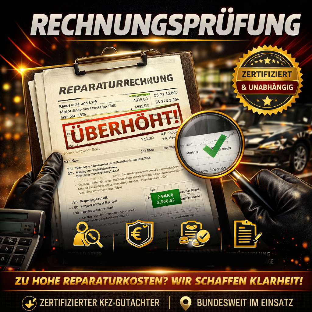 Werkstattrechnung wird vom Sachverständigen geprüft